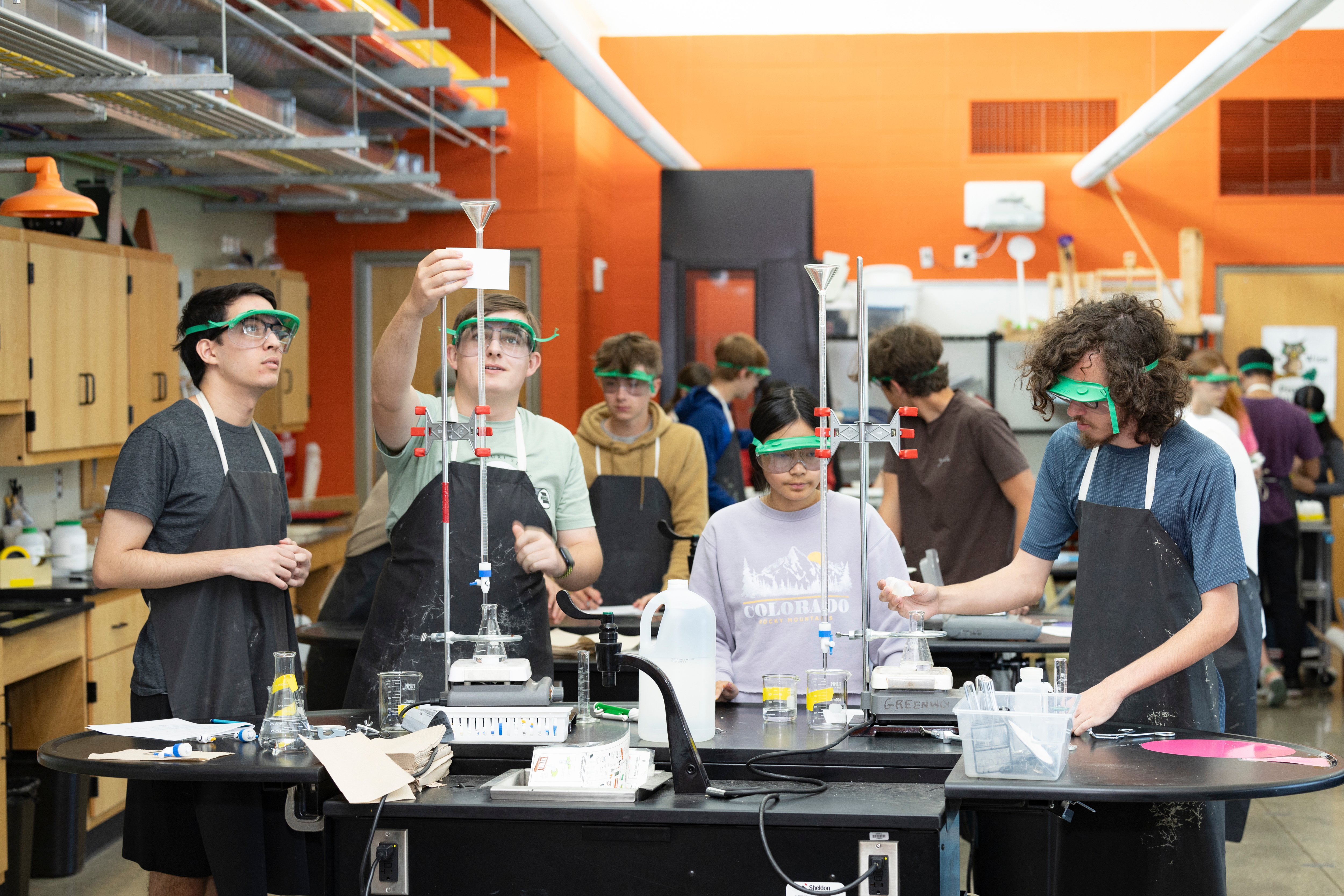 Students in a lab 